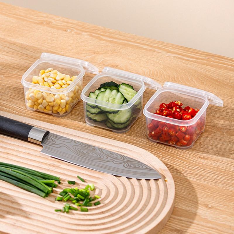 Mini Kleiner Snack-Organizer mit 1/4/6 Fächern Ketchup Salat Gewürze Tragbarer Lebensmittelbehälter Küchengewürz-Aufbewahrungsbehälter
