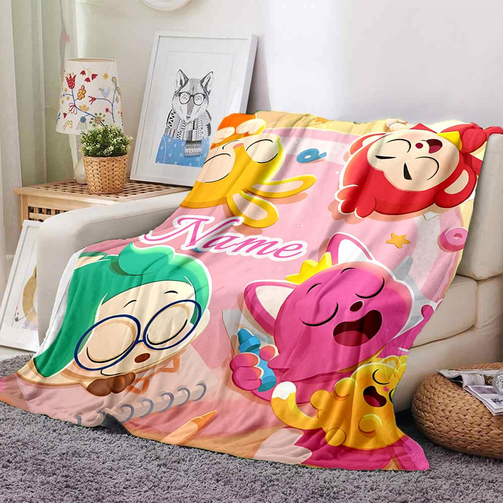 Custom Name Dreamy Friends Adventure blanket for Couch & Bed, Plush Cozy Fuzzy Blanket Super Soft & Warm Blankets for Fall and Winter. 0908125
