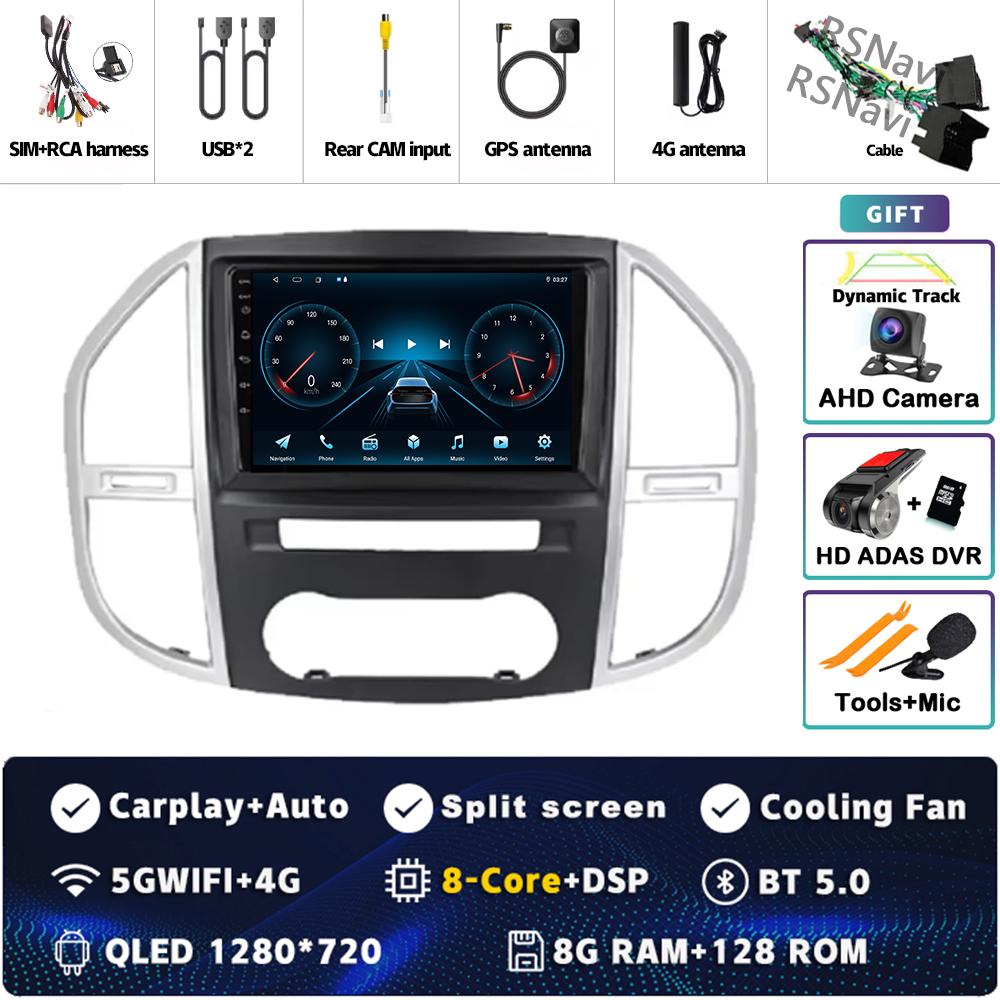 Android 14 Carplay For Mercedes Benz Vito 3 W447 2014 - 2020 GPS Navigation Multimedia Video Car Radio Stereo DSP Head Unit 2din