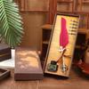 Retro Feather Dipped Pen Set, Solid Color Quill Pen Can Replace Nib Creative Holiday Gift