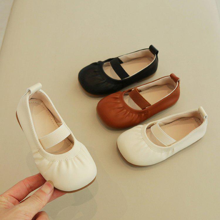 2023 Autumn Girls' Versatile Princess Leather Shoes - Soft Sole for Toddlers