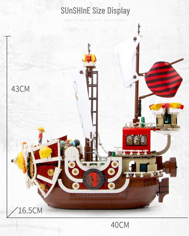 Thousand Sunny Schiff Kompatible Lego Steine - One Piece Pädagogisches Bauset für Jungen (S Marke 6298)