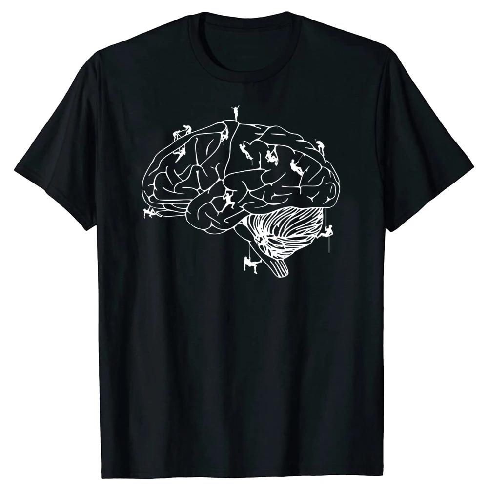 

2024 Novelty Climbing on The Brain Classic T Shirts Graphic Sport Lover Short Sleeve Mountain Climb Gifts Summer Tshirt Men 4XL