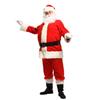 Santa Suit Christmas Santa Clauses Costume for Men Adults 9Pcs Santa Costume Outfits Funny Santa Bear Hat Eyeglass
