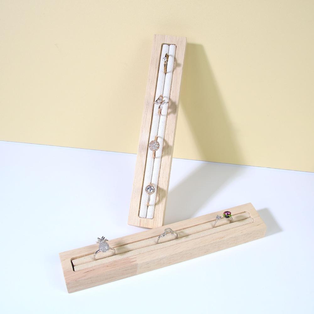 Wooden Ring Display Stand Storage Rack Ring Organizer Earring Display Ring Holder  Crafts DIY