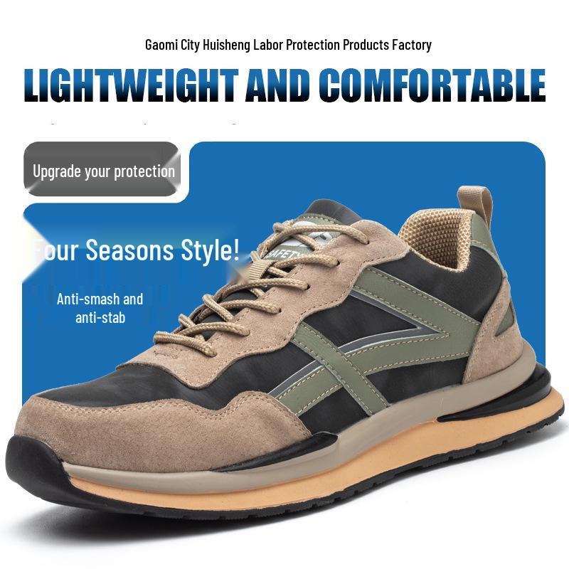 

Temu Flyknit Breathable Men s Work Shoes: Anti-Smash, Anti-Puncture, Soft Sole, Comfortable for All Seasons. HS669-Black Grey;41