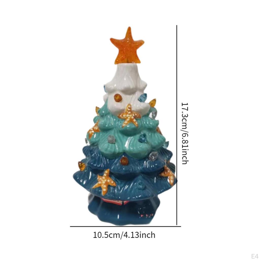 Christmas Tree Night Light Ceramic Starfishes Decor Birthday Gift Decorative Xmas