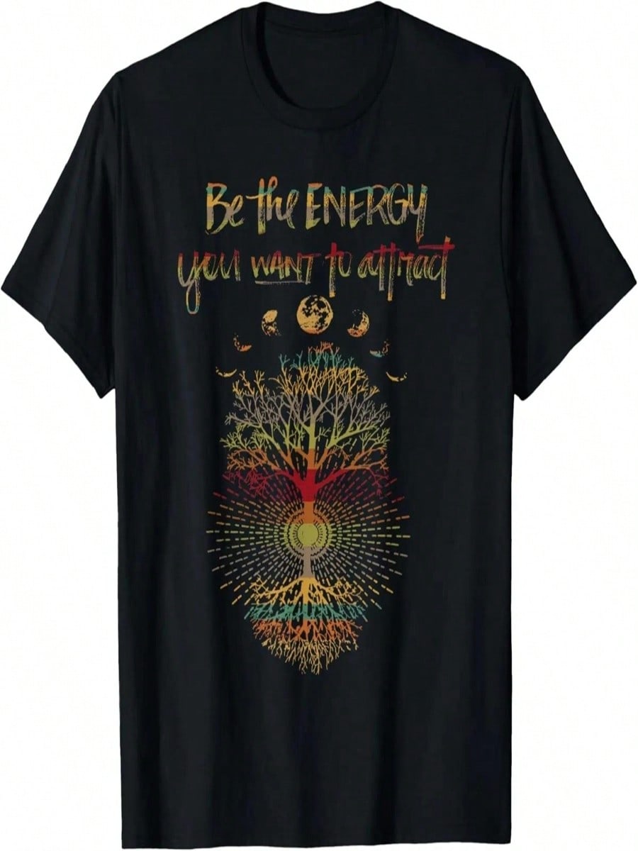 Phases Of The Moon Retro Tree Of Life 60 s 70 s Cool Vibe T-Shirt S разноцветный
