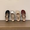 Inner Height Increase Mary Jane Bag Head Half Slippers Women's Summer Wear 2025 New French Round Head Light Mouth Versatile Sandals