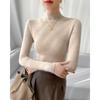 Autumn and Winter Semi High Neck Knitted Sweater Women Long Sleeve Solid Casual Base Sweaters Tops Office Lady Elegant Slim Fit Knitwear Jumper 25049