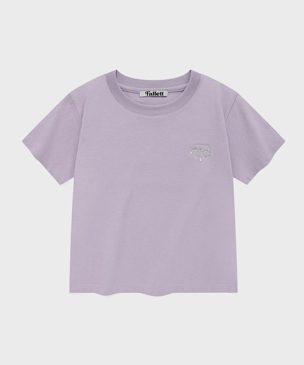 Palet Silver Brush Logo Short Sleeve T-Shirt Lavender Lavender/L