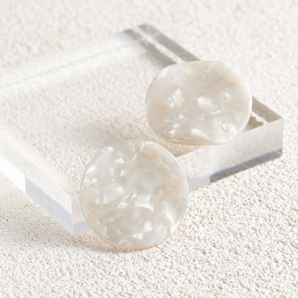 Unique Geometric Round Stud Earrings Trendy Alloy Fashion Accessories Women For