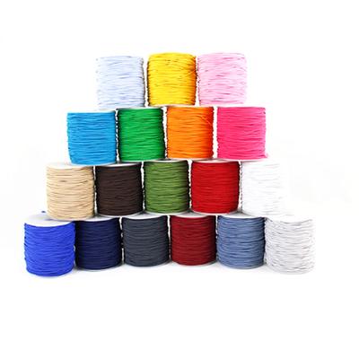 1mm Elastic Cord In Blue White and Many Colors 100% Polyester for Shoes Bags Garments Home Textiles