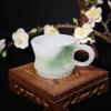 Chinese Style Milk Jade Glass Tea Cup Kung Fu Tea Family Meeting Tea Cup Household Simple and Exquisite Water Cup