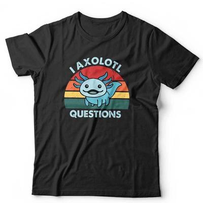Ich Axolotl Fragen T-Shirt Unisex und Kinder Lustiger Tierliebhaber Niedlich Retro Vintage