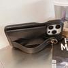 For iPhone 14 Pro Case with Card Slot Wristband Kickstand PU Leather+PET Phone Cover