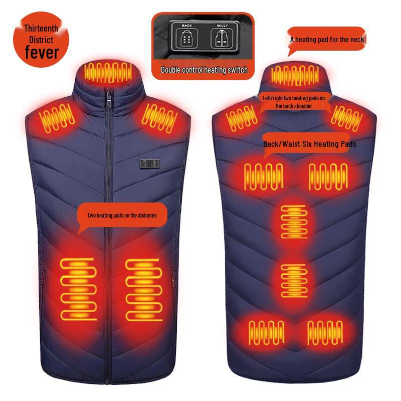 

Electric Heated Vest with 13-Zone Dual Control 2XL