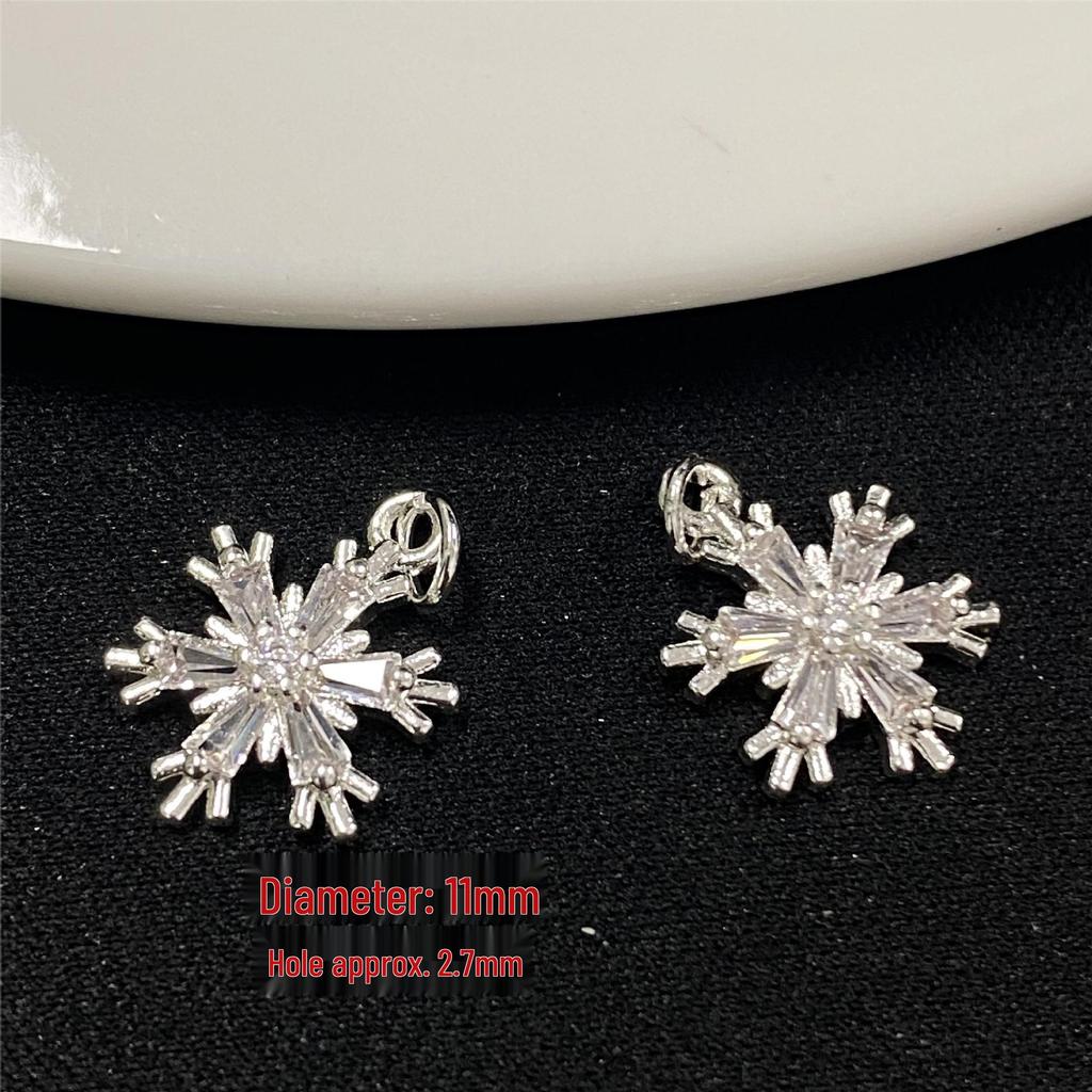 Handmade Crystal Snowflake Zircon Pendant Necklace-Bracelet Set