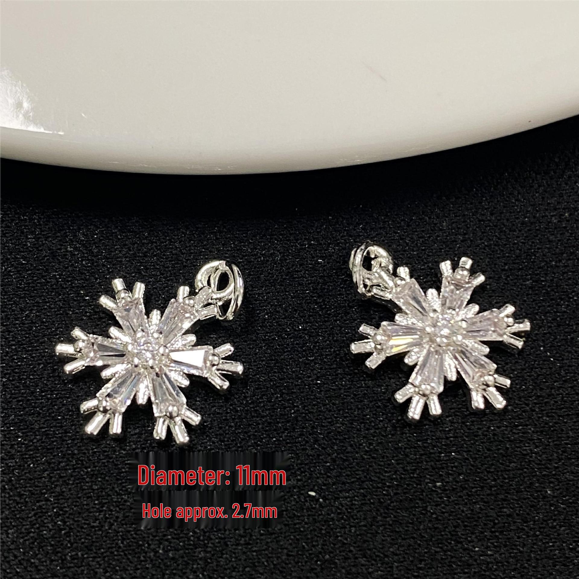 Handmade Crystal Snowflake Zircon Pendant Necklace-Bracelet Set