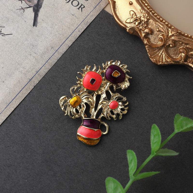 Broszka z perłami w stylu vintage z emalii, dla mężczyzn i kobiet, barokowa klasyczna odznaka