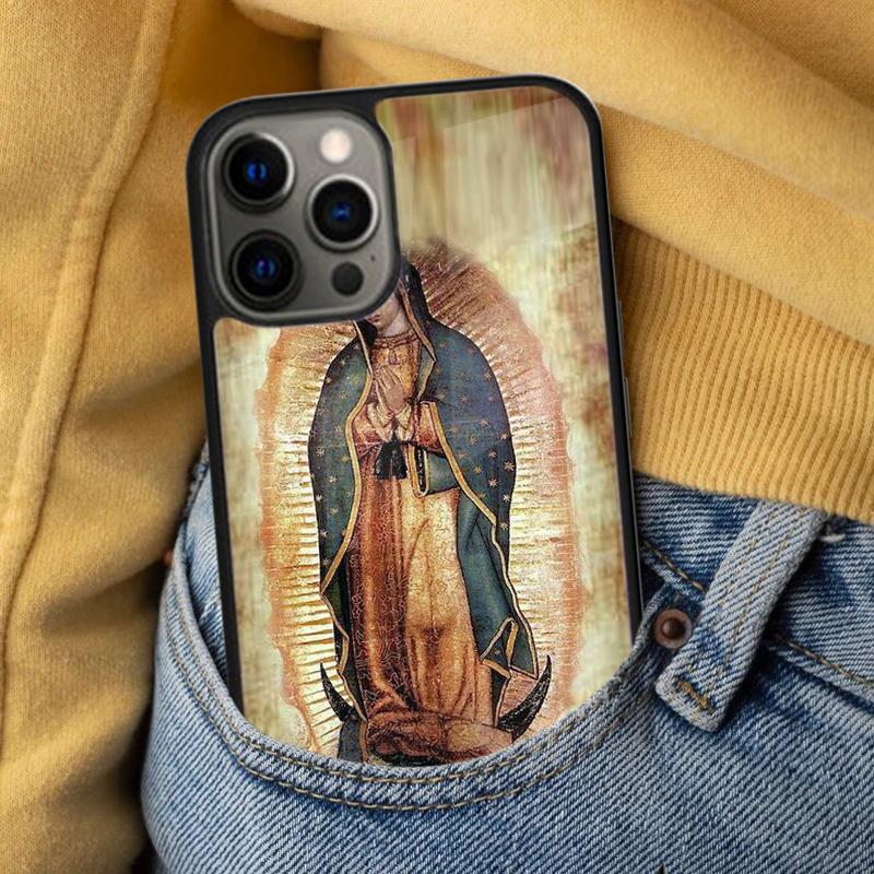 Virgin Maria Soft Phone Case for iPhone 17 Air 16e Pro max 15 Pro 13 14 Plus 11 12 MagSafe Magnetic Coque