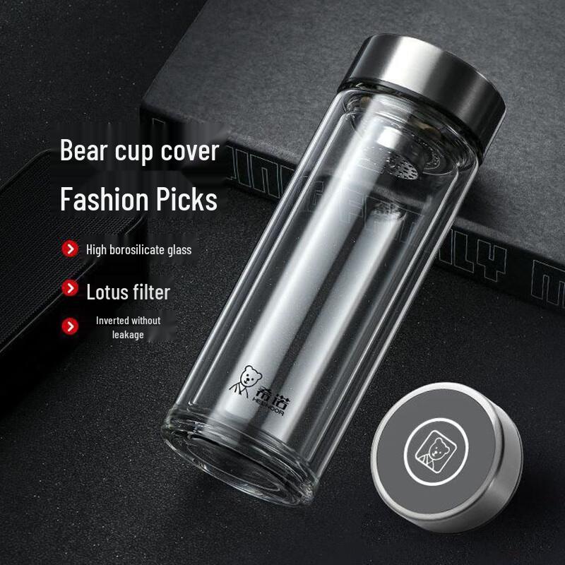 Double-Wall Borosilicate Glass Tea Infuser Tumbler