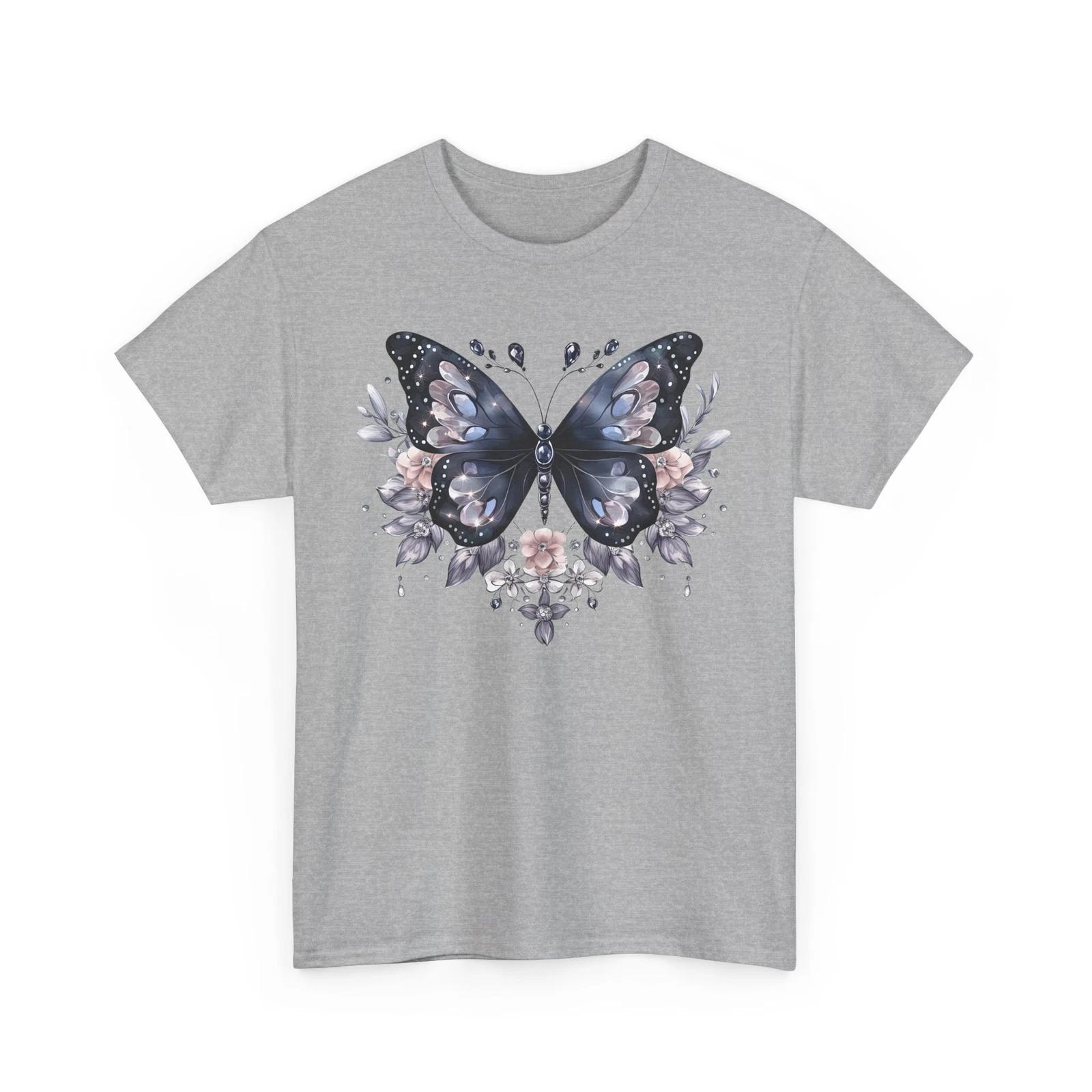 Vintage Butterfly T-Shirt Women’s Cute Aesthetic Boho Oversized Trendy Tee 3XL