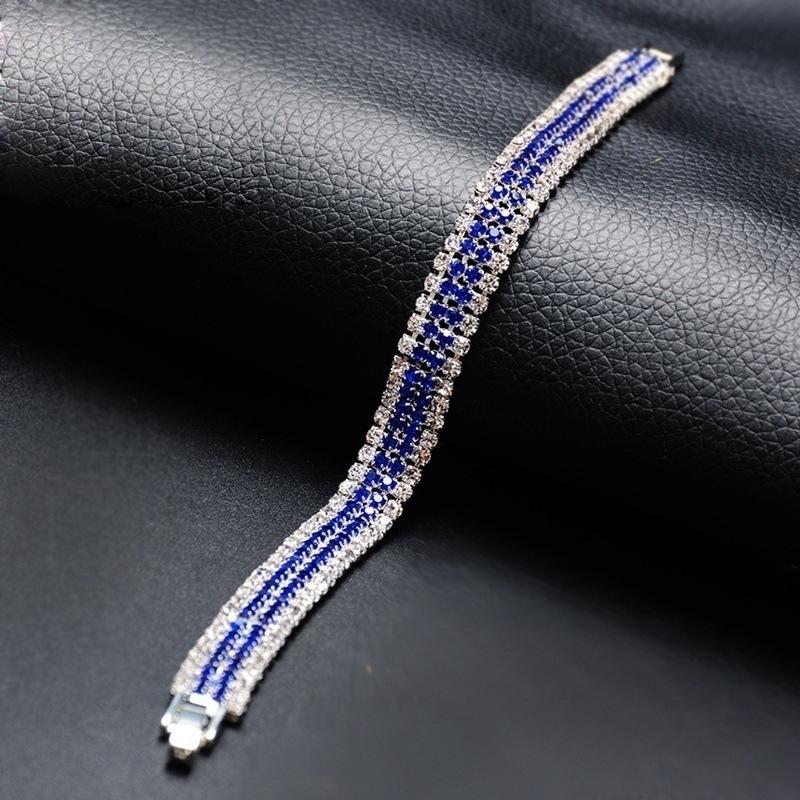 Bohemian Style Women Exquisite Luxury Roman Fashion Crystal Bracelet Full Jewelry Braided Wedding Jewelry Christmas Gift Jewelry