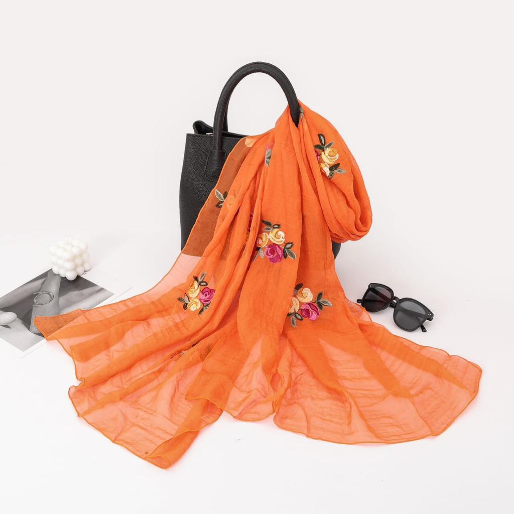 Ethnic Style Scarf for Women Fashion Yunnan Travel Outfit Summer Embroidery Embroidery Exterior