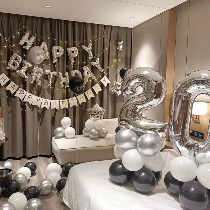18th Birthday Party Decoration Set: Balloons & Backdrop for Boys and Girls