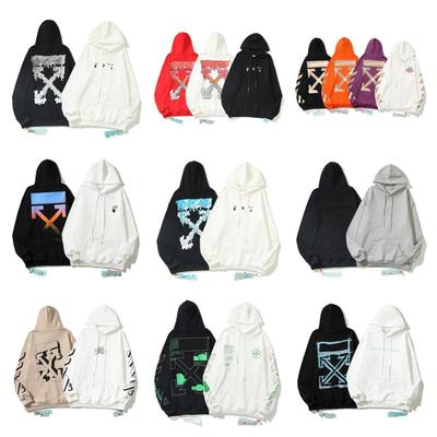 OFF-WHITE Unisex Cotton Terry Cloth Hoodie - Trendy & High-Quality