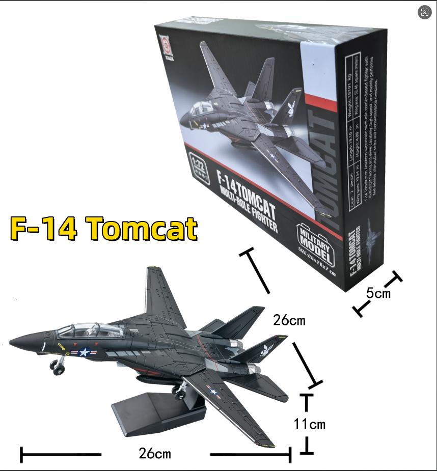 Самолет 1:Самолет Масштаба 72 F-14 Panda Истребитель Сувенирная Модель Белый и Черный АБС-пластик Сборный Самолет Коллекция Украшение