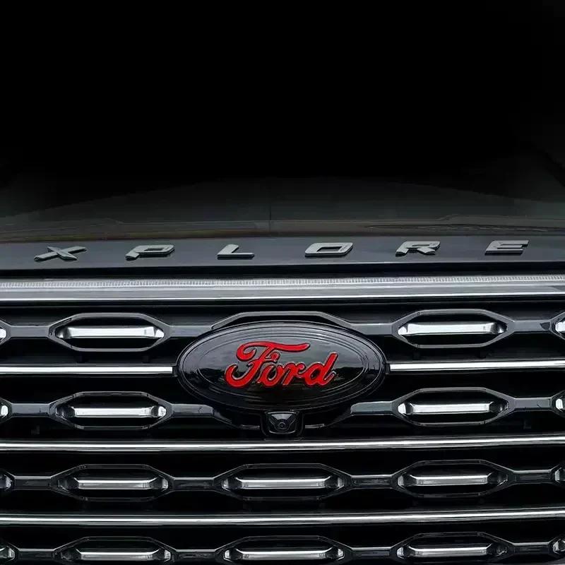 Metal Car Front Rear Steering Wheel Cover Badge Sticker for Ford Explorer Escape ST Kuga Mondeo Focus Edge Focus Taurus Equator