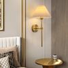 Modern Pleated Lampshade Wall Lamp Bedroom Bedside Lamps Bathroom Mirror Headlights Hallway Balcony Entrance Lighting Wall Light