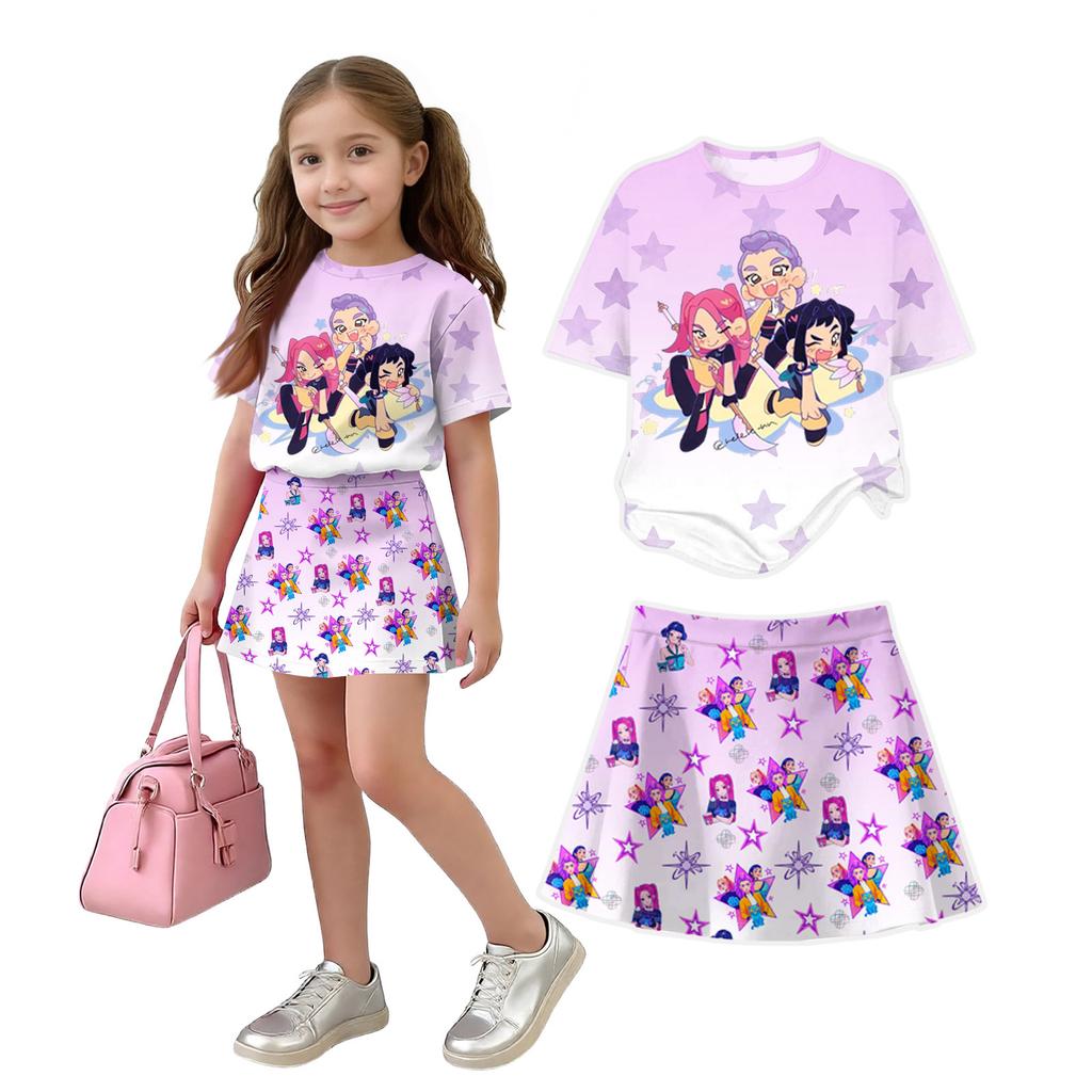 Infant Newborn Baby Girls Boys Loose Print T-shirt+Pants Print Outfits Set