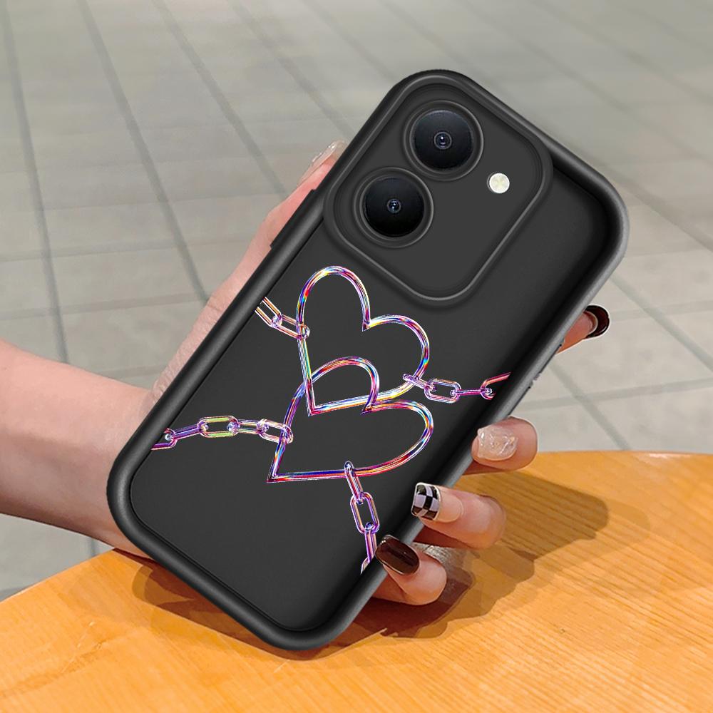 

Мягкий силиконовый квадратный чехол с рисунком лестницы для телефона, полное покрытие, противоударный защитный резиновый чехол для камеры для Vivo Vivo G2 5G чёрный