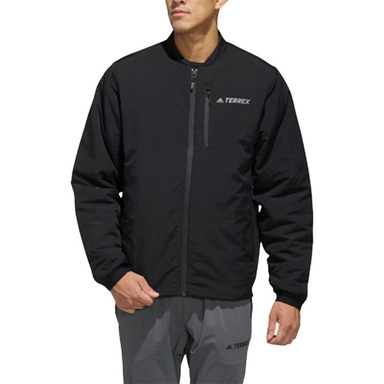 Adidas Jackets Men's Black Stand Collar Thickened Pilot EH4954