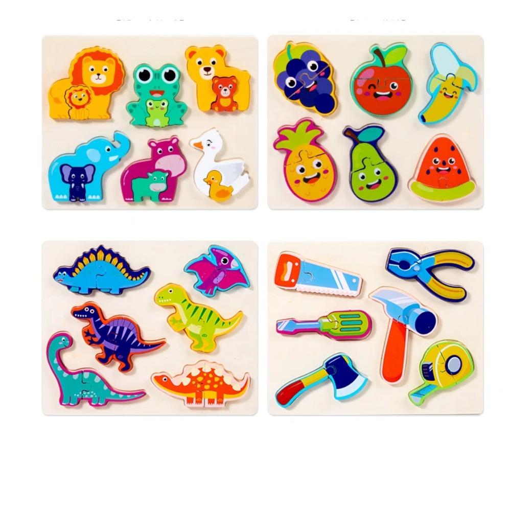 Children Animal Puzzle Table Game Toy Toddler Sensory  Puzzle Creation Teaching Aid Preschool Fine Motor Skill Toy