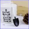 Good-200 Pcs Mini Shovel Spoons Disposable Plastic Shovel Shaped Spoons Black And White Plastic Spoon Shovel For Dessert