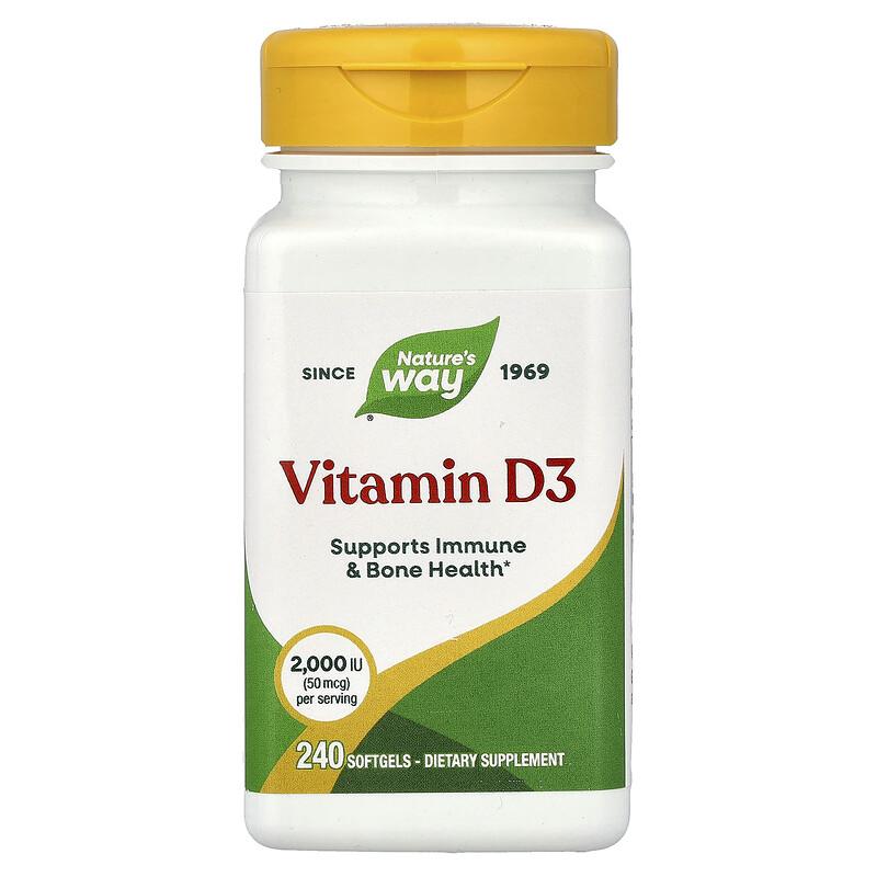 Vitamin D3, 50 Mcg (2,000 IU), 240 Softgels