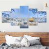5-teilige Winterlandschaft Poster Park Schnee Szenerie Cuadro Leinwanddrucke Wandkunst für Wohnzimmer Dekorative Gemälde Ohne Rahmen