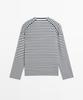 Masimodutti Striped V-Neck Knit Sweater