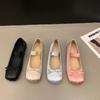 Female Butterfly-Knot Elegant Minimalist Comfortable Boat Shoes  Summer Shallow Mouth Ladies Able Versatile Flats