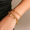 Hip hop water drop shape glossy comma pendant necklace simple metal chain necklace choker