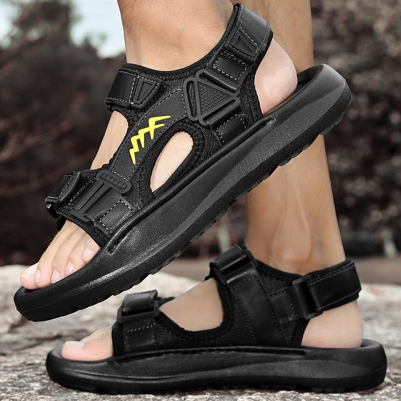 Men Sandals Black Gladiator Sandals Outdoor Summer Green Roman Sandals Sport Beach Shoes Plus Size