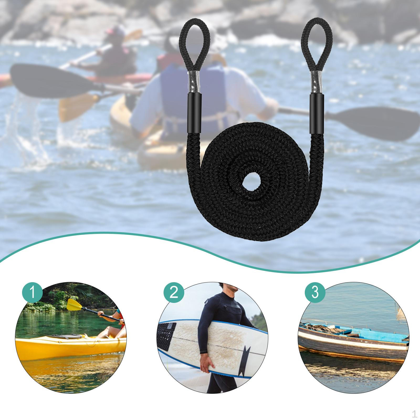 

3/8 inch Dock Line Boat Pontoon Accessories, Fray Resistant, Mooring Rope, Rope for Yacht 1.8m