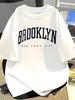 Brooklyn New York City Graphic T-Shirt, Men Women Unisex Tops,Casual Crew Neck Short Sleeve Top, Summer Streetwear Essential