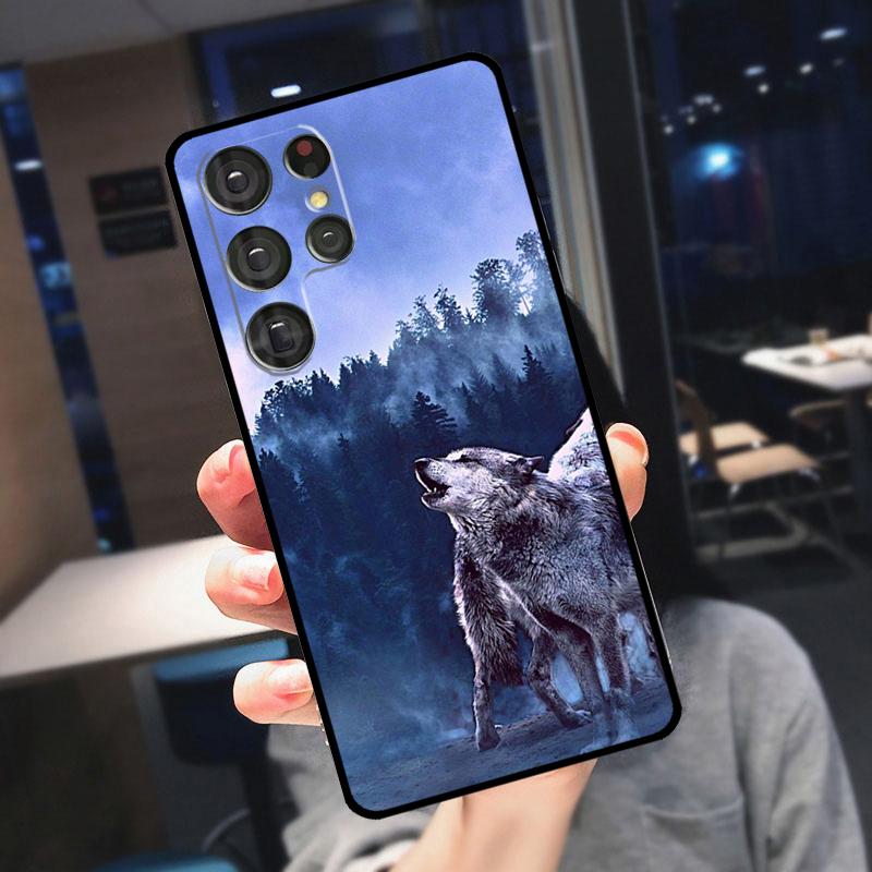Sternen Tier Wolf Hülle Für Samsung Galaxy S23 S24 S25 Ultra S21 S22 S20 S9 S10 Plus S21 FE S24 FE Handyhülle