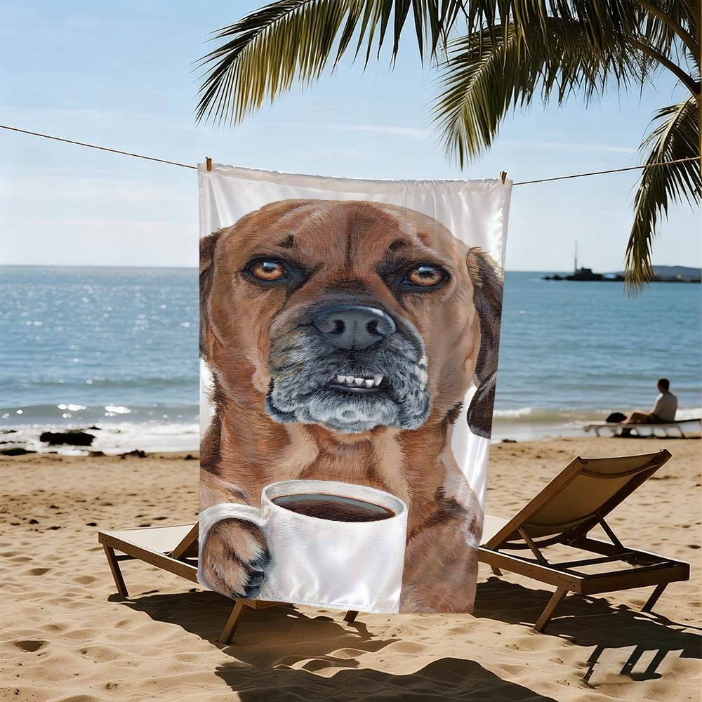 coffee animal Towel Beach Quick Dry Soft Pool Towels Gift for Travel Gym Shower Camping sports