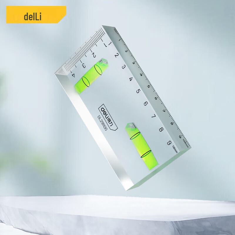 Deli Mini Portable Acrylic Level Tool 100mm